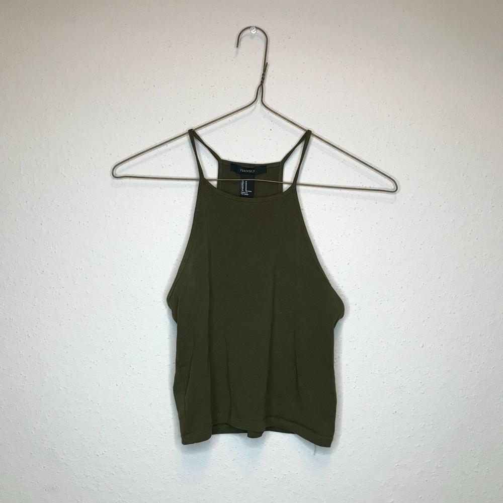Army Green Crop Top
